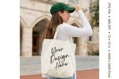 Canvas Tote Bag Mockup Shopping Bag White Natural Blank_26 Product Image 1