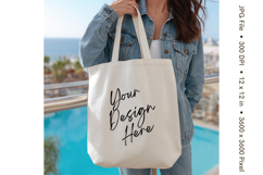 Canvas Tote Bag Mockup Shopping Bag White Natural Blank_27 Product Image 1