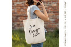Canvas Tote Bag Mockup Shopping Bag White Natural Blank_33 Product Image 1