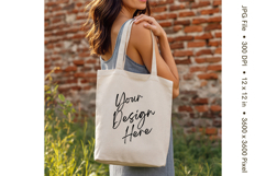 Canvas Tote Bag Mockup Shopping Bag White Natural Blank_34 Product Image 1