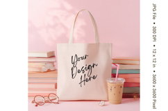 Canvas Tote Bag Mockup Shopping Bag White Natural Blank_40 Product Image 1