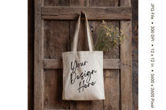 Canvas Tote Bag Mockup Shopping Bag White Natural Blank_45 Product Image 1