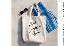 Canvas Tote Bag Mockup Shopping Bag White Natural Blank_5 Product Image 1