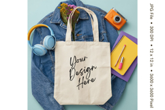 Canvas Tote Bag Mockup Shopping Bag White Natural Blank_54 Product Image 1