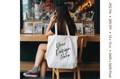 Canvas Tote Bag Mockup Shopping Bag White Natural Blank_63 Product Image 1