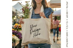 Canvas Tote Bag Mockup Shopping Bag White Natural Blank_85 Product Image 1