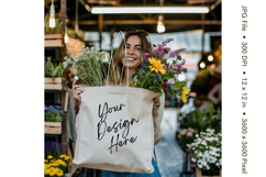 Canvas Tote Bag Mockup Shopping Bag White Natural Blank_88 Product Image 1