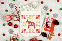 Scandinavian Christmas Dala Horse| Christmas SVG Product Image 4