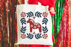 Scandinavian Christmas Dala Horse | Christmas SVG Product Image 5
