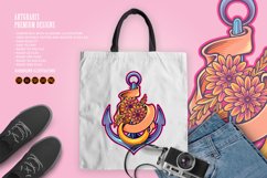 Floral wreath and classic ribbon on nautical anchor Product Image 5