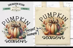 Pumpkin Season Pumpkin Bow | PNG Design for Sublimation DTF Product Image 6