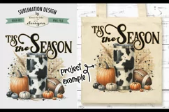 Tis Season Cow Print Cup | PNG Design for Sublimation DTF Product Image 6