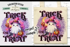 Cute Ghost with Pink High Tops | Trick or Treat PNG Design Product Image 1