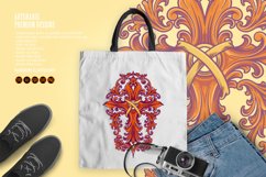 Luxury vintage cross flourish ornament illustration Product Image 5