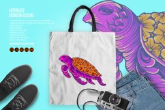 Turtle vintage floral ornament svg Product Image 5