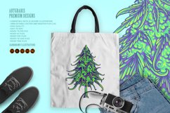 Vintage botanical cannabis indica flower bud Product Image 5