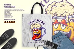 Funny beer glass cartoon mascot illustration Product Image 6