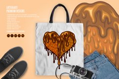 Heart love dripping chocolate svg Product Image 5
