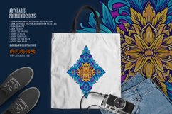 Classical engraving petal floral ornament border Product Image 5