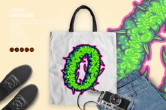 Organic cannabis smoke O letter Illustrations Product Image 4