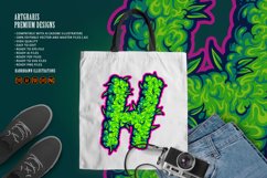 Puff organic cannabis smoke H letter logo Product Image 3