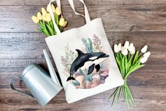 Orca Watercolor PNG Sublimation Design. PNG File Product Image 4