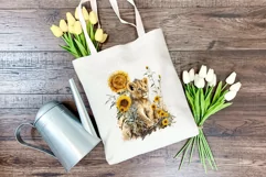 Watercolor Lion Cub and Sunflowers PNG for Sublimation Product Image 4
