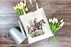 Cowboy Watercolor Sublimation Design. PNG File Product Image 4