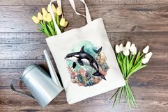 Orca Watercolor PNG Sublimation Design. PNG File Product Image 4