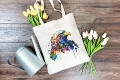 Sublimation Design, Rainbow Eagle Watercolor PNG Product Image 4