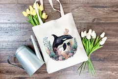 Orca Watercolor PNG Sublimation Design. PNG File Product Image 4