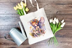 Fantasy Floral Fairy Watercolor Clipart PNG for Sublimation Product Image 3