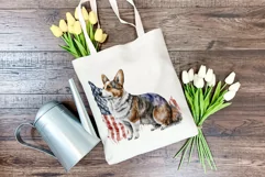 Patriotic Corgi Dog Watercolor ClipArt, PNG Sublimation Product Image 4