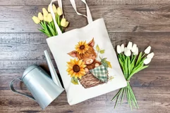 Cute Baby Highland Cow and Sunflowers Watercolor Sublimation Product Image 3