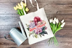 Watercolor Mother's Day Flowers PNG for Sublimation Product Image 4