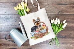 Spring Yorkshire Terrier Dog Breed Watercolor Sublimation Product Image 3