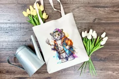 Fantasy Lion Character Watercolor PNG for Sublimation Product Image 3