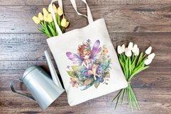 Fantasy Floral Fairy Watercolor Clipart PNG for Sublimation Product Image 3