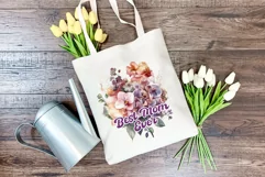Watercolor Mother's Day Flowers PNG for Sublimation Product Image 4