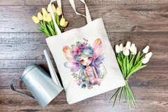 Fantasy Floral Fairy Watercolor Clipart PNG for Sublimation Product Image 3