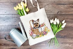 Spring Yorkshire Terrier Dog Breed Watercolor Sublimation Product Image 3