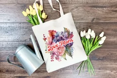 Watercolor Mother's Day Flowers PNG for Sublimation Product Image 4