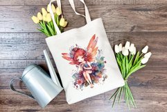 Fantasy Floral Fairy Watercolor Clipart PNG for Sublimation Product Image 3