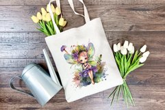 Fantasy Floral Fairy Watercolor Clipart PNG for Sublimation Product Image 3