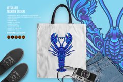 Classic elegant lobster ornament svg Product Image 5