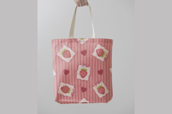 Strawberry &amp; Heart Seamless Pattern | Fruit Digital Paper Product Image 3