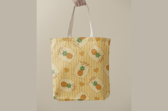 Pineapple &amp; Heart Seamless Pattern | Fruit Digital Paper Product Image 3