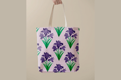 Watercolor Iris Flower Seamless Pattern | Digital Papern Product Image 7