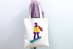 Snowboarding Girl Illustration Product Image 3