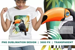 Toucan bird PNG | cartoon sublimation design Product Image 1